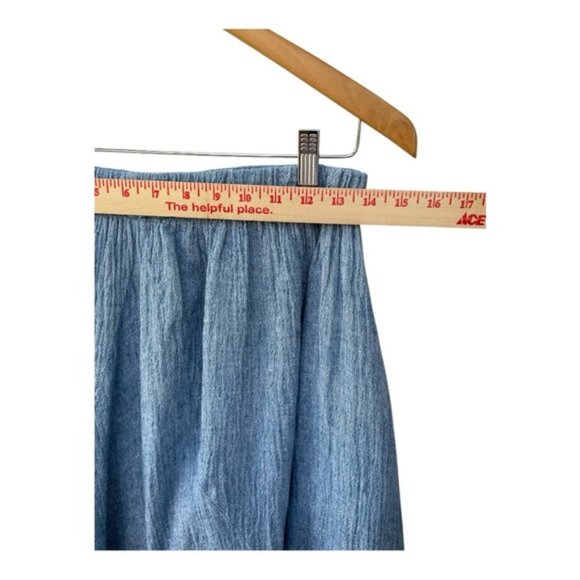Dressed to Kill Draped Waterfall Blue Women's Skirt Sz 1 - Picture 6 of 10
